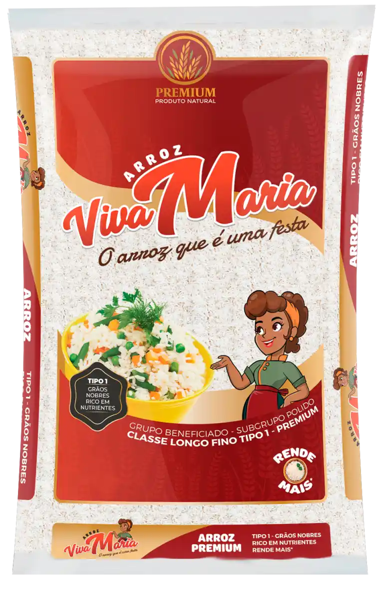 Embalagem do Arroz Viva Maria Premium 5 kg